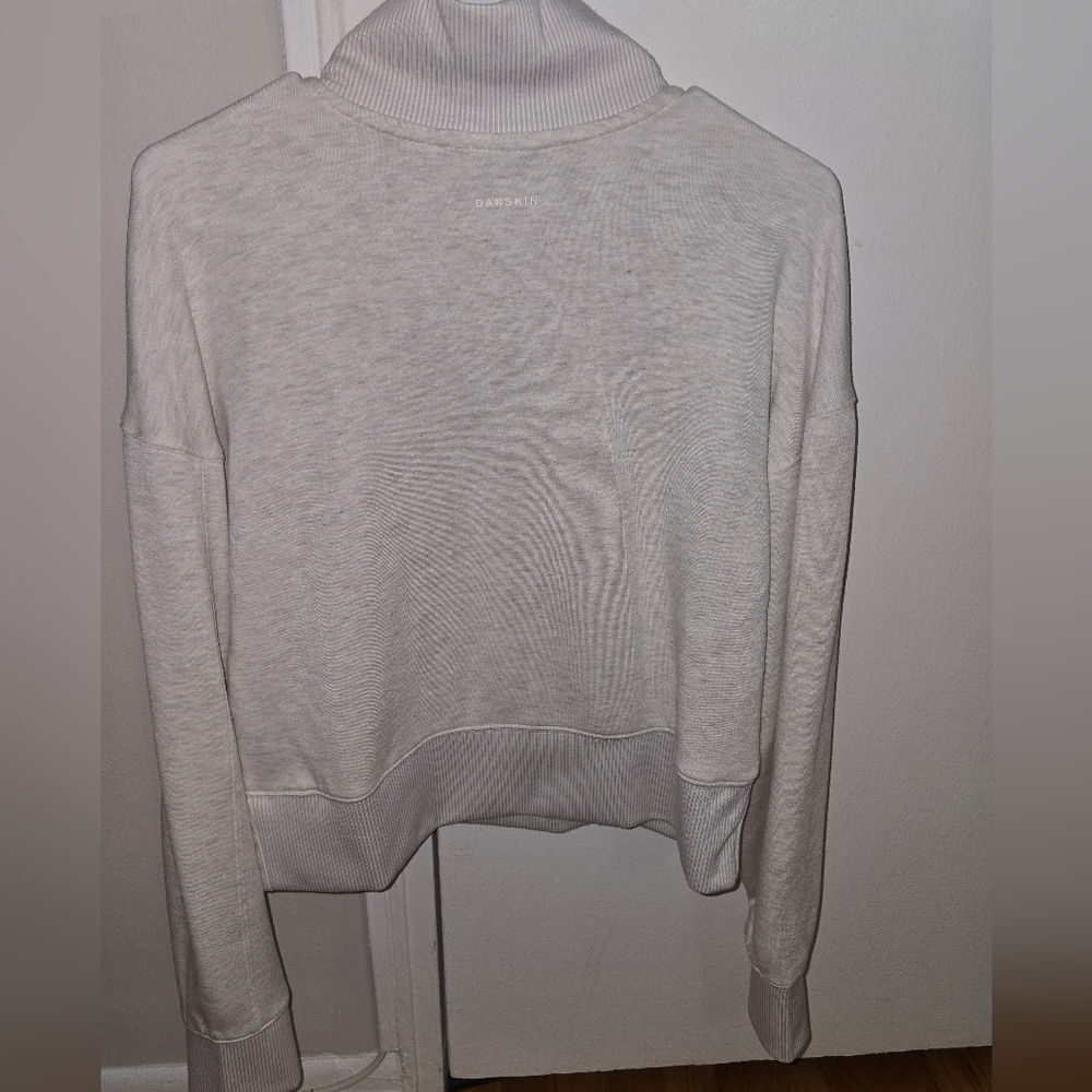Danskin Off-White Quarter-Zip Pullover - Picture 6 of 8